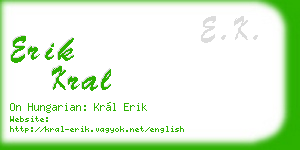 erik kral business card